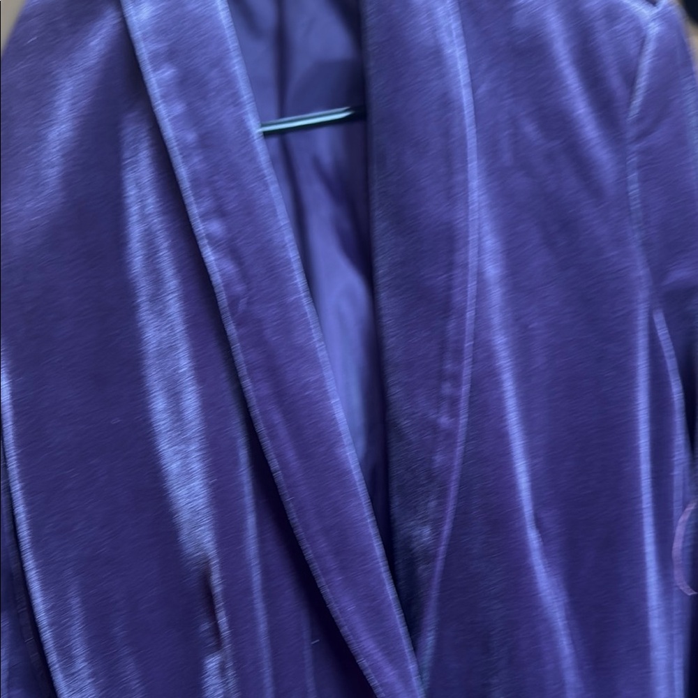 Elegant Purple Velvet Blazer